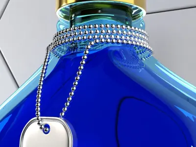 Perfume Bottle with Studio Background 3D model