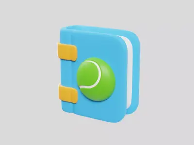 Tennis Notebook 3D model