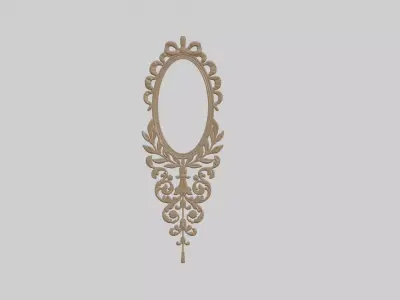 Mirror Frame Decor For Wood Carving 3D print model