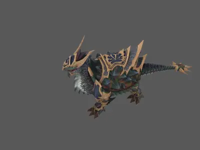 Fantasy Horse For MMORPG Low-poly 3D model