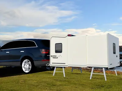 wheel Less trailer backpack traveller 3D model