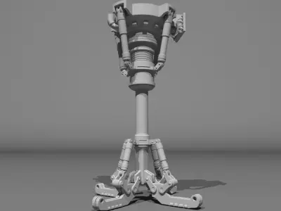 Spaceship Claw-type landing gear 3D model