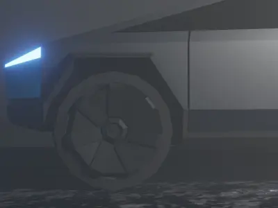 Cybertruck Tesla - Low Poly Low-poly 3D model