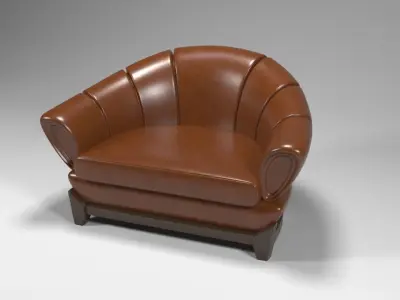 luxury leather chair 3D model