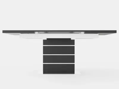 Macahan Extensionable Dining Table 140 Cm Low-poly 3D model