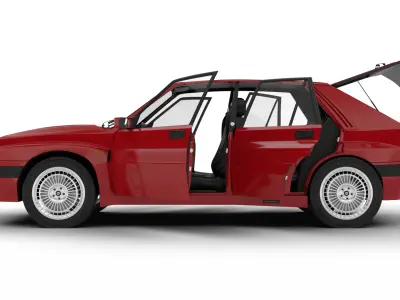 Lancia Delta HF Integrale 16v 1989 HQ  3d model 3D model