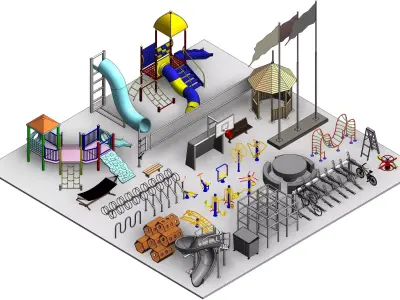 Park Revit Family Parameter 3D model