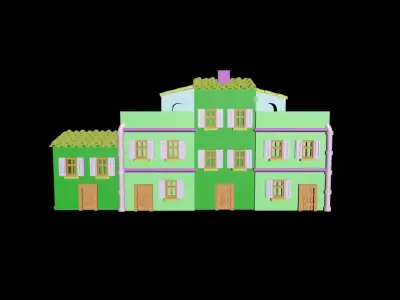 Medieval House 27 3D print model 3D model