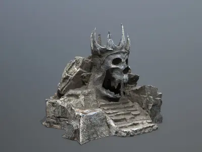 skull cave Low-poly 3D model purchase