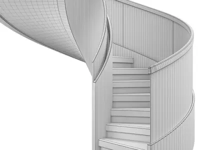 Spiral staircase 04 3D model