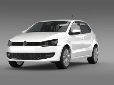 Volkswagen Polo BiFuel 5d 2010-2013  3D model