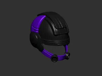 helmet high poly sculpt 3d printable  3D model