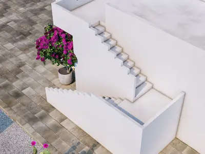 Persian Garden Low-poly 3D model