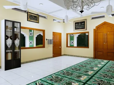 little Mosque or mushola islam prayer room  3D model
