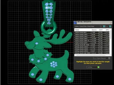 GOAD ANIMAL PENDANT 3D PRINTBLE MODEL  3D print model