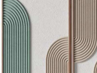 Relief artwork 37 - 3d art wall decor - Panels 3D model