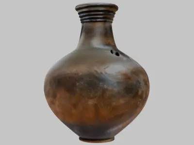 Medieval Ceramic Antique Vase Jar  Low-poly 3D model