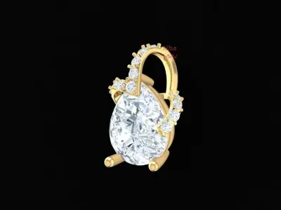 Luxury Gemstone Pendant Jewelry 240 3D print model