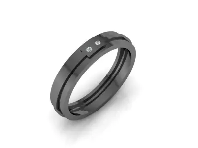 Diamond Jewelry Man Ring 3D print model