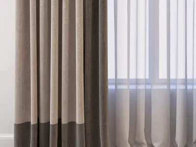 Set 24 Curtains 3D model