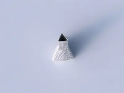 Vase grounded triangle with twisted diagonal grid bulges 3D print model