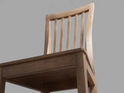 chare wooden chair Free 3D model