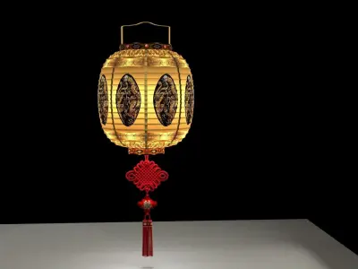 Chinese red lantern  3D model 29