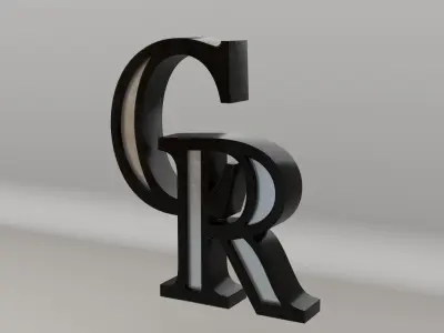 MLB Colorado Rockies Team Logo 3D model