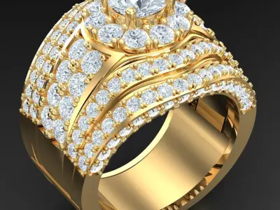 Luxury Men Rings Designs 4MR087 3D print model