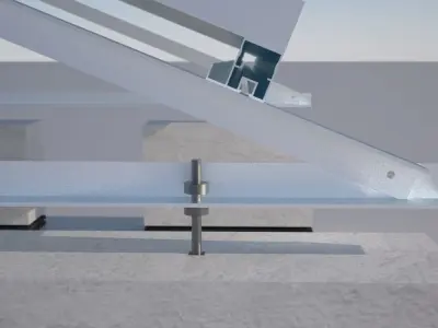 Solar Installation accurate and actual construction detail Low-poly 3D model