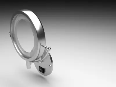 Wall Movable Mirror 3D model