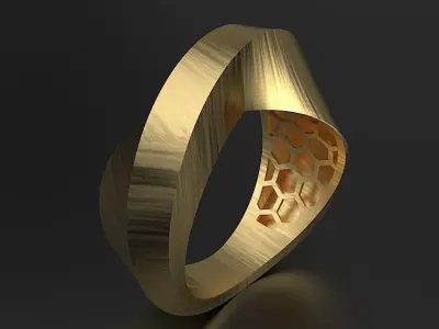 Artistic Forma Ring 3D print model