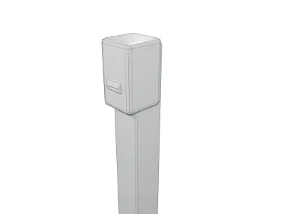 German Rail Ticket Validator Low-poly 3D model