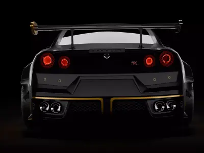nissan GTR Low-poly 3D model get