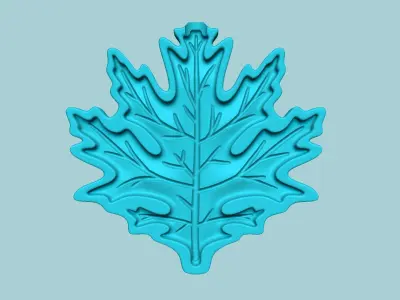 Black Oak Tree Leaf - Molding Artificial EVA Craft 3D print model