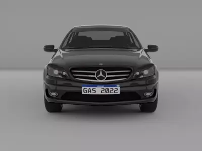 Mercedes Benz CLC200 lowpoly blender model Low-poly 3D model