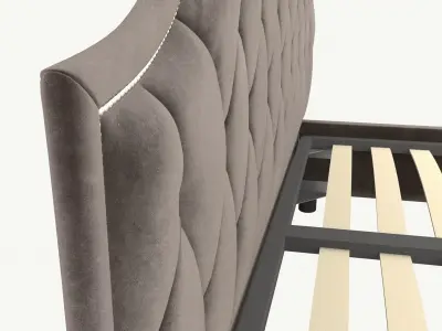 Bed capitonne D0345 3D model