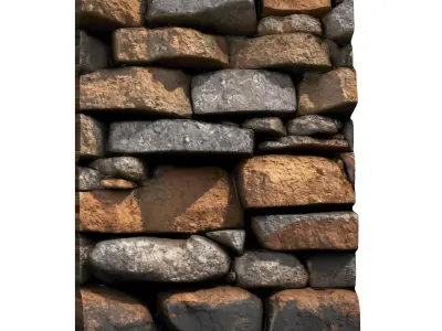 Scorched Rock Wall Environment 3D print model