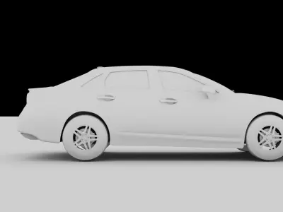 game ready car futuristic Low-poly 3D model