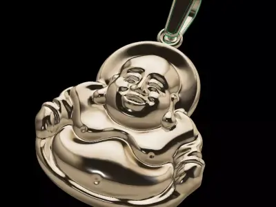 Happy Buddha Pendant Small 3D print model