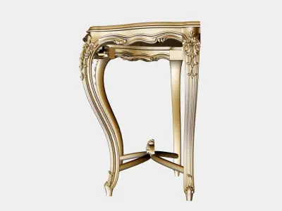 Carved console ornament for cnc 03 3D model