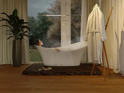 Farnsworth House by Mies van der Rohe Free 3D model