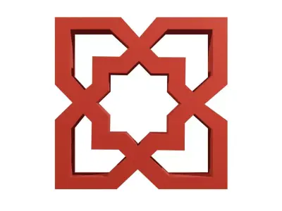 Brick Jaali Star 8 3D model