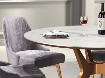 Luxury Dining Room Interior 272 3D model