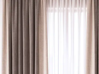 Set 64 Curtains 3D model