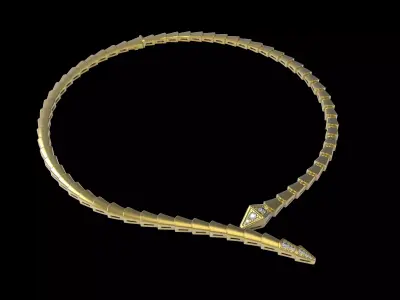 snake necklace 3D print model