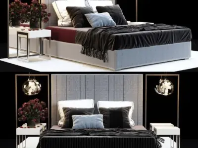 Neoclassic Bed  3D model