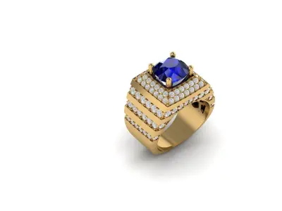 Cushion men ring 3D print model