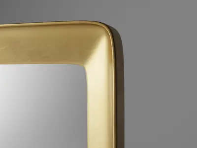 Elegant Gilt Wall Mirror Model Cove Frame Design 3D model