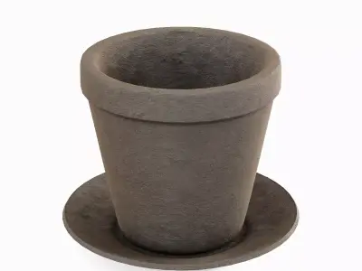 Classic Clay Pot 01 Low-poly 3D model